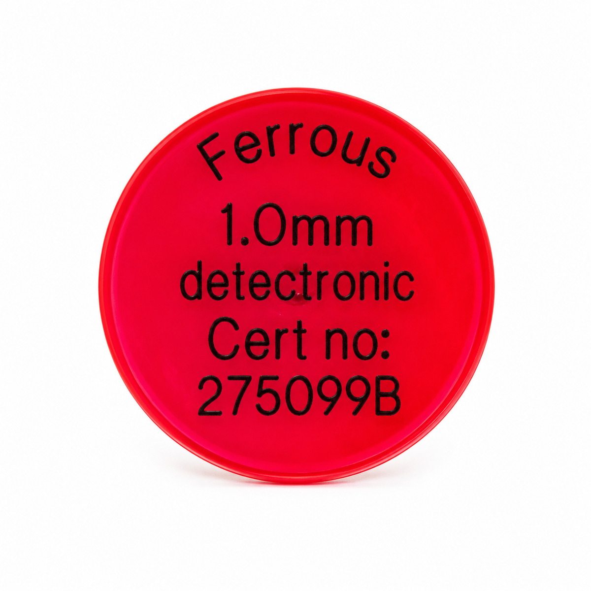 Certified ferrous metal detector test ball