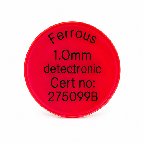 Certified ferrous metal detector test ball